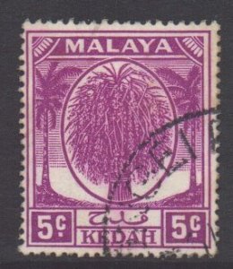 Malaya Kedah Scott 65 - SG79a, 1950 Sultan 5c used