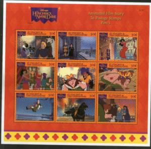 St. Vincent 1996 Walt Disney Animation Film Hunchback Notre Dame Sheet MNH # ...