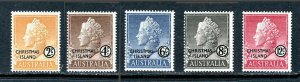 CHRISTMAS ISLAND REGULARS, OVERPRINT (1958) MNH