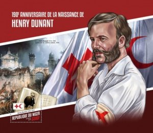 Niger - 2018 Red Cross Henry Dunant - Stamp Souvenir Sheet - NIG18109b