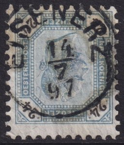 Austria - 1891 - Scott #67 - used - EISENERZ pmk