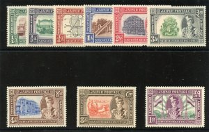 India - Jaipur 1947 Silver Jubilee set complete superb MNH. SG 72-80. Sc 49-57.