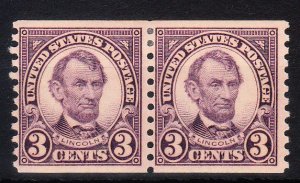 MOstamps - US Scott #600 Mint OG H Coil Pair - Lot # HS-G60