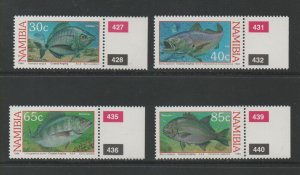 Thematic Stamps Animals - NAMIBIA 1994 COASTAL ANGLING 636/9  4v mint