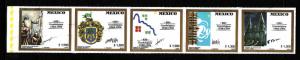 Mexico-Sc#1720-unused NH strip-Guadalajara 450th anniversary-1992-