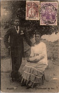 No Year Lobito Portugal Angola South Natives RPPC Postcard Cover