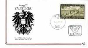 AUSTRIA FDC EUROPA 1977 #1061 BIN $3.00