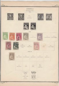 angola stamps on album page ref r11487