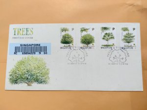 SINGAPORE 1996 U/ADDRESS REGISTERED FDC - TREES OF SINGAPORE