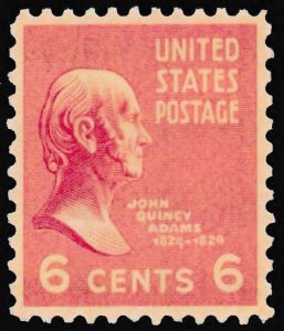 U.S. Scott # 811, 1938, 6¢, PSE Cert, XF 90, Mint, OGnh, Red Orange