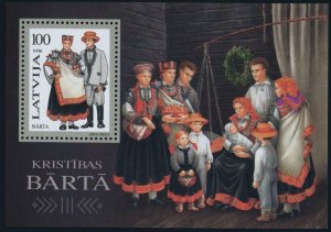 Latvia 400-401,MNH.Michel 407,408 Bl.6. Traditional costume,1995.Nica.