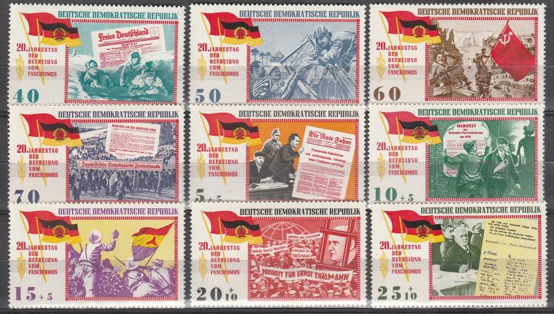 DDR #765-8, B127-31   MNH CV $6.00 (A11397)