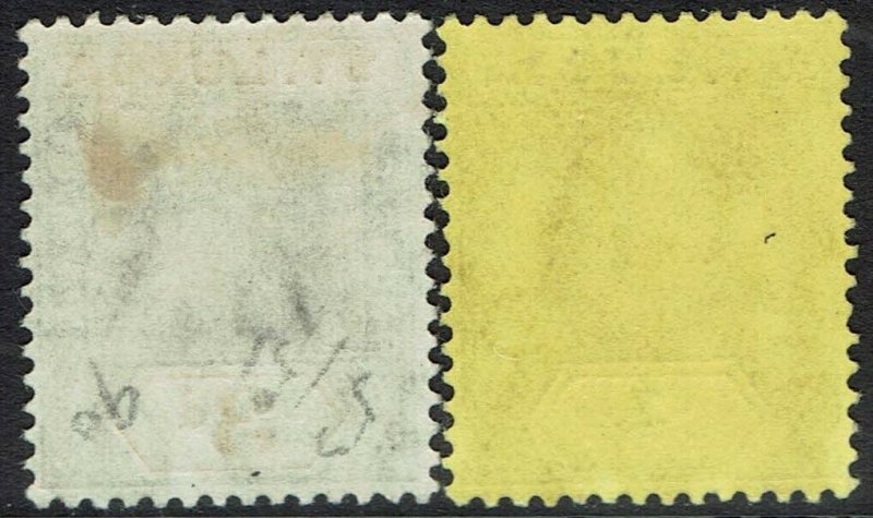 ST LUCIA 1904 KEVII 3D BOTH COLOURS WMK MULTI CROWN CA 