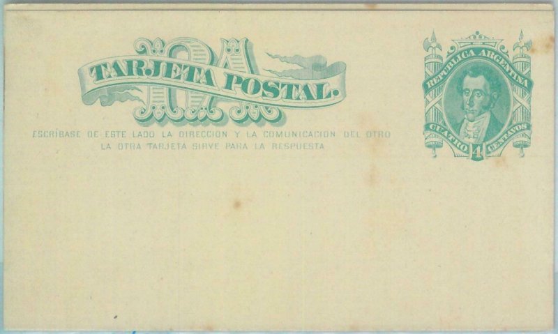 89554 - ARGENTINA - POSTAL HISTORY - DOUBLE STATIONERY CARD 1878