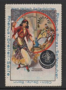 German Advertising Stamp Soap Women's Costumes throughout World Turkey MNG -AL