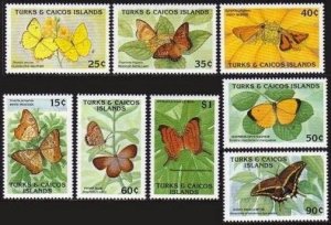 Turks & Caicos 826-833, MNH. Michel 910-917. Butterflies 1990.