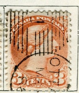 CANADA; 1870s early classic QV Small Head issue used 3c. value Postmark