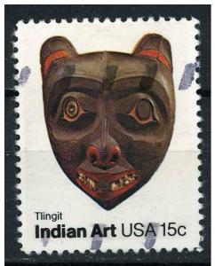 USA 1980 - Scott 1836 used - Indian Art, Tlingit Mask 