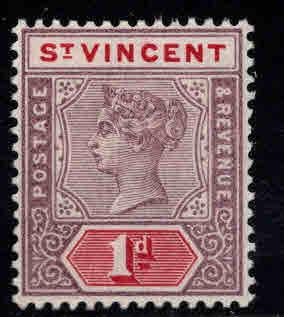 St Vincent Scott 63 MH* 1898 Queen Victoria stamp