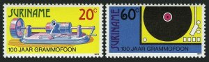 Surinam 476-477,MNH.Michel 779-780. Invention of phonograph,by Edison,100,1977.