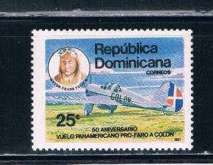 Dominican Republic 1018 MNH Frank Feliz Plane (D0104)