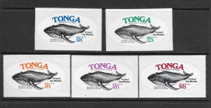 WHALES - TONGA #407-11    MNH