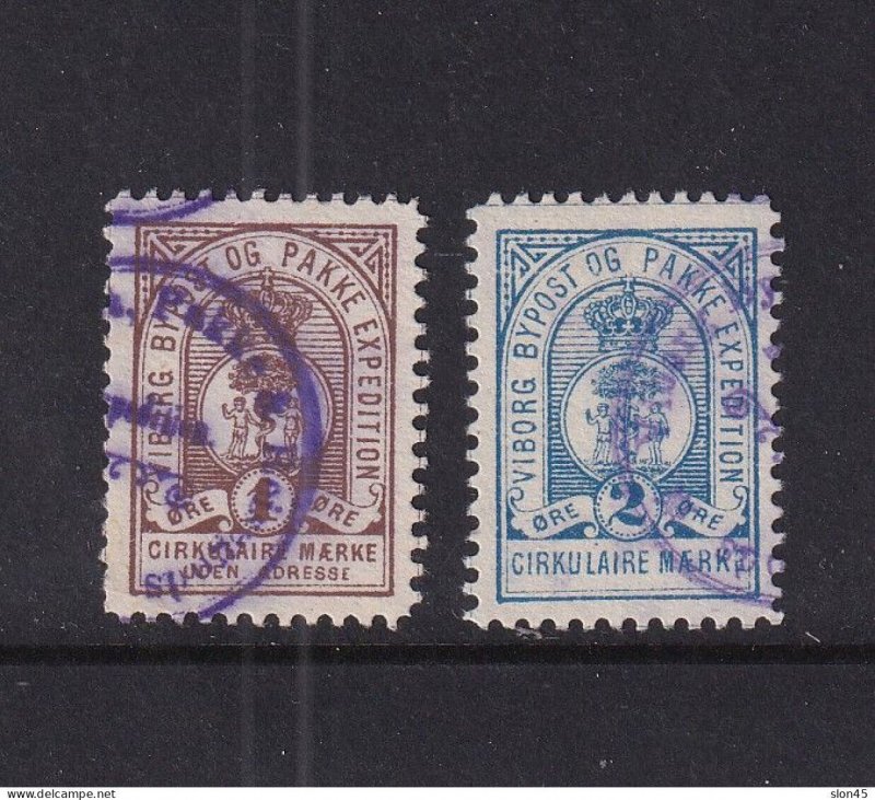 Denmark 1887-8 Viborg Local  By Post Used 16137