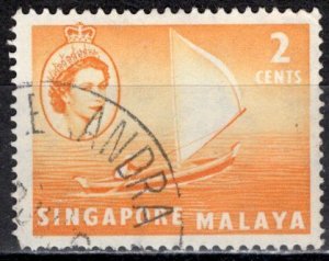 Singapore; 1955: Sc. # 29: O/Used Single Stamp