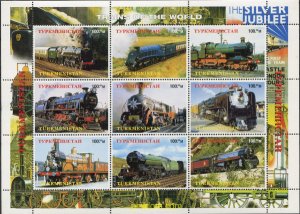 237217 MNH TURKMENISTAN 1990 TRENES DEL MUNDO