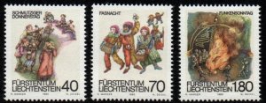 Liechtenstein # 756 - 758 MNH