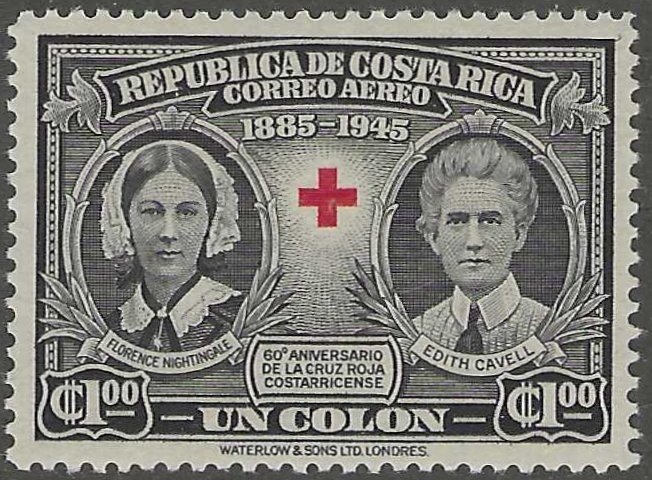 Costa Rica, Scott#c120, mint, never, hinged, Red Cross, Un colon,