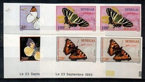 Senegal Scott 1187-90 Mint NH imperf pairs