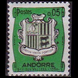 ANDORRA FR. 1961 - Scott# 143 Arms 5c LH