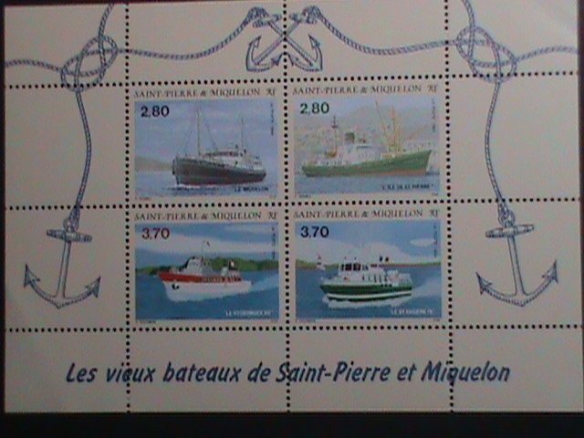 SAINT PIERRE & MIQUELON-1994-SC# 604 MODERN SHIPS MNH S/S- VERY FINE