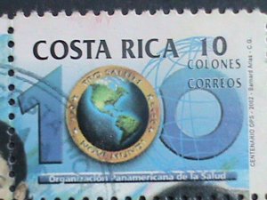 COSTA RICA-2002 SC#558 CENTENARY OF PAN AMERICAN HEALTH ORGANIZATION-CTO BLOCK