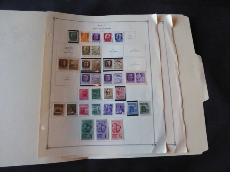 Italian Social Republic 1940-1945 Mint/Used Stamp Collection on Scott Intl Album