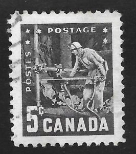 Canada #373 5c Miner with Pneumatic Drill