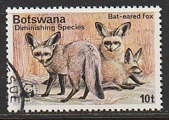 1977 Botswana - Sc 184 - used VF - 1 singles - WWF - Bat-eared foxes