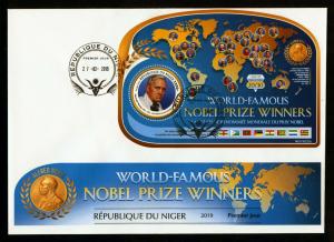 JIBOUTI 2019 WORLD FAMOUS NOBEL PRIZE WINNERS MARTIN LUTHER KING JR SHEET FDC