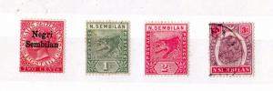 Malaya Negri Sembilan QV 4 Values Mint/VFU X5664