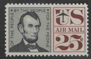 USA Scott C59  MNH** Abe Lincoln airmail stamp 1960