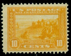 US #400 10¢ orange yellow, NH, fresh and F/VF, Miller certificate, Scott $250.00
