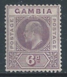 Gambia #53 MH 6p King Edward VII - Wmk. 3