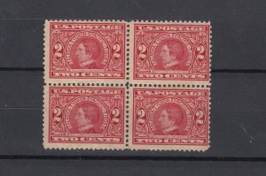 USA 1909 2c Carmine Alaska Yukon block Of 4 #370 MNH (1 MH) JK7302