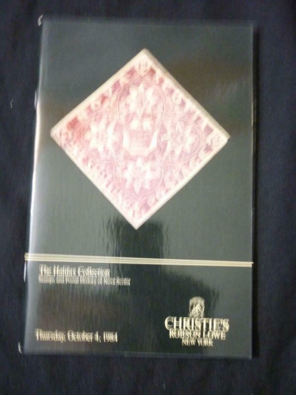 CHRISTIE'S NY AUCTION CATALOGUE 1984 THE HALIFAX COLLECTION OF NOVA SCOTIA