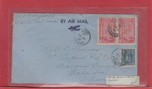 25c 1/4 ounce airmail rate to COLOMBIA 1939 Canada cover