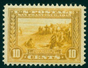 US #400 10¢ orange yellow, og, NH, PSE certificate Grade 85, VF/XF, great stamp,