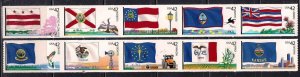 PCBstamps   US #4283/4292a Coil Strips $4.40(2-5x44c)Flags/Nation (2), MNH, (16)