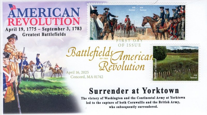 25-139, 2025, Battlefields of the American Revolution, Digital Color Postmark, F