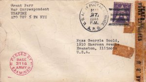 United States A.P.O.'s 6c Monoplane Air Envelope 1944 U.S. Army Postal Servic...